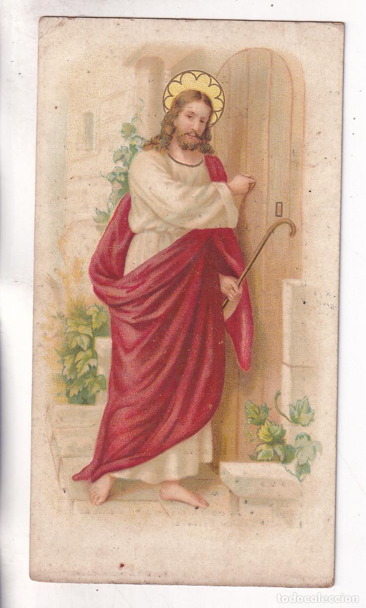 Documentos antiguos: ESTAMPA DEL SAGRADO CORAZ&Oacute;N DE JES&Uacute;S. IGLESIA DE LA CORTE. OVIEDO. 1900. ASTURIAS