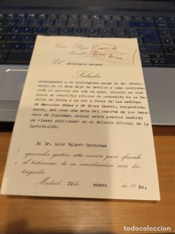 Documentos antiguos: MADRID, 1960, CRUZ ROJA, CONCESION MEDALLAS DE ORO Y PLATA