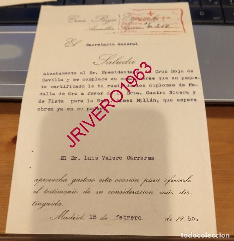 Documentos antiguos: MADRID, 1960, CRUZ ROJA, CONCESION MEDALLAS DE ORO Y PLATA