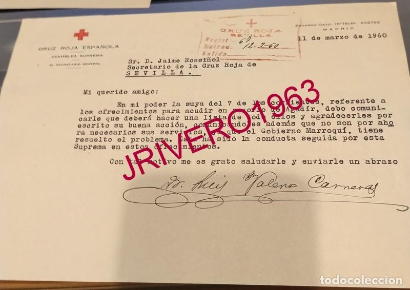 Documentos antiguos: MADRID, 1960, CRUZ ROJA, SOCORRO DE AGADIR