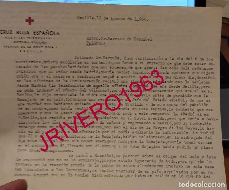Documentos antiguos: SEVILLA, 1960, CRUZ ROJA, CONFLICTO DIPLOMATICO CON LA REPUBLICA DOMINICANA