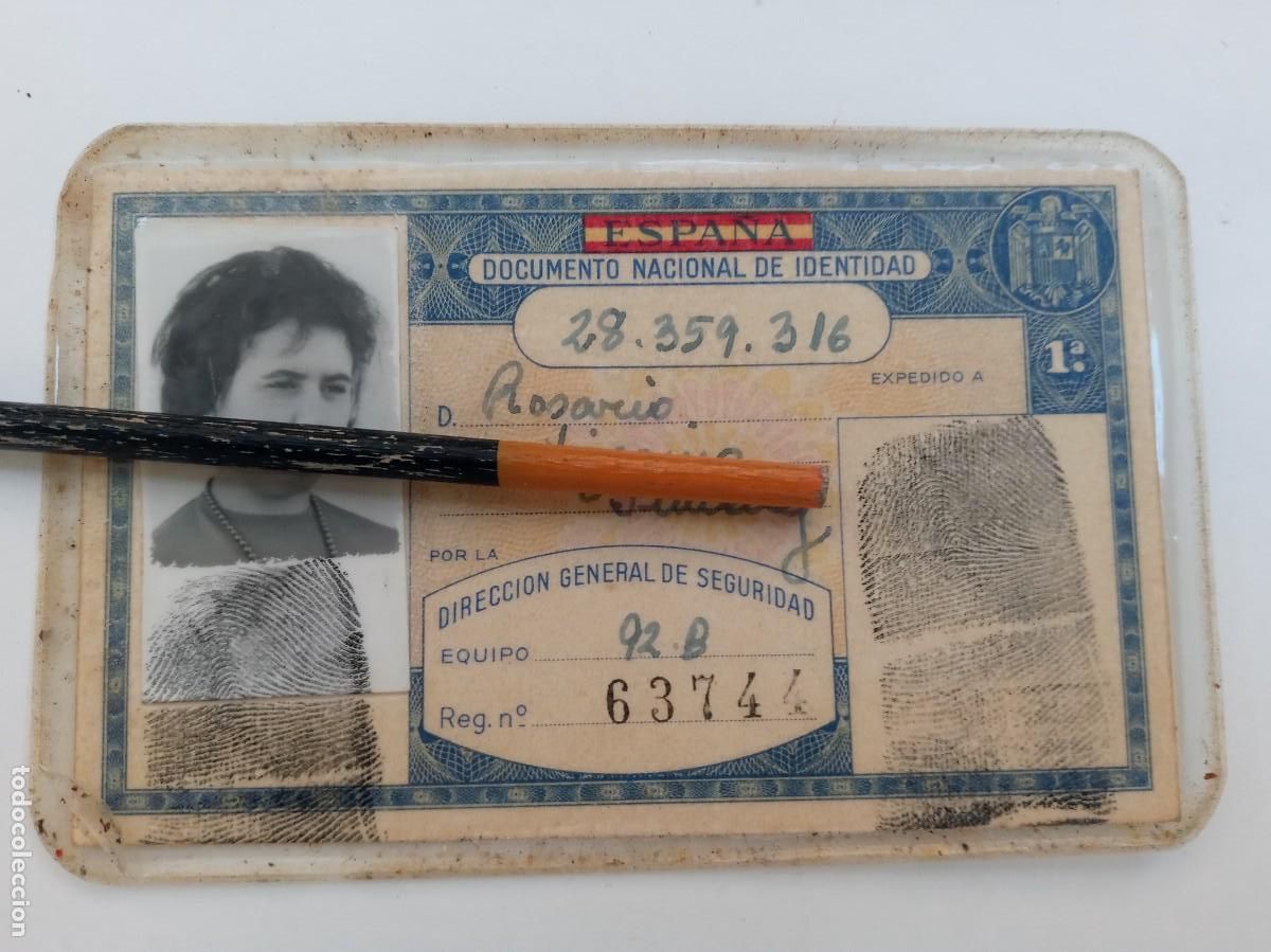 Documentos antiguos: DOCUMENTO NACIONAL DE IDENTIDAD, DNI DE SE&Ntilde;ORITA DE SANLUCAR LA MAYOR. SEVILLA, 1967
