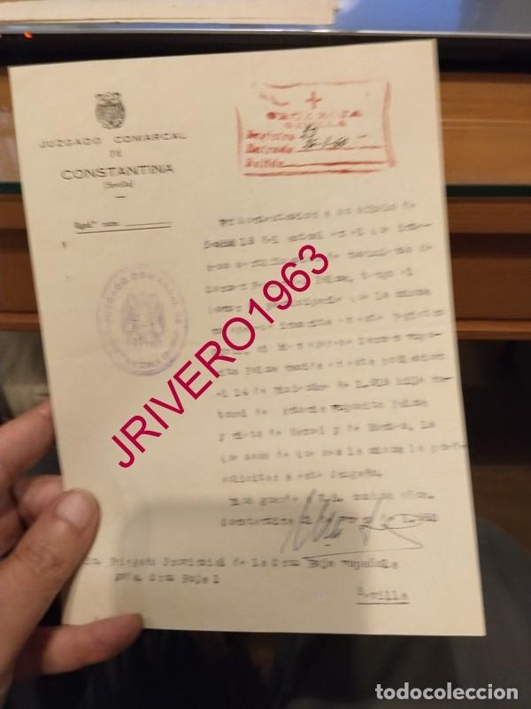 Documentos antiguos: CONSTANTINA, 1960, CRUZ ROJA, APORTACION INFORMACION VECINA DEL PUEBLO