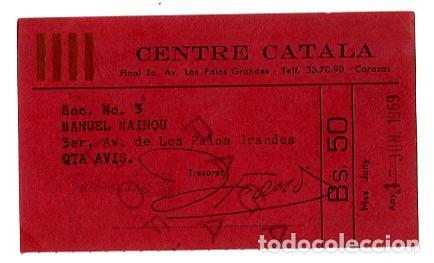 Documenti antichi: Carnet Centre Catal&agrave; 1969, Barcelona - Pol&iacute;tica