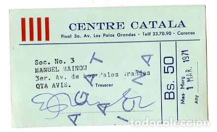Documenti antichi: Carnet Centre Catal&agrave; 1971, Barcelona - Pol&iacute;tica