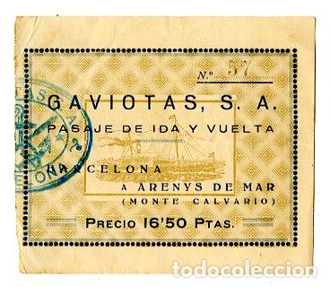 Documenti antichi: Entrada Pasaje Gaviatos / Barcelona - Arenys de Mar - Barcos