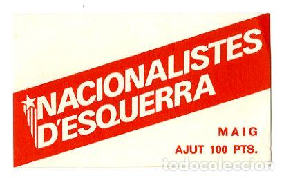 Documenti antichi: Carnet Nacionalistes d'Esquerra Anys 70 - Pol&iacute;tica