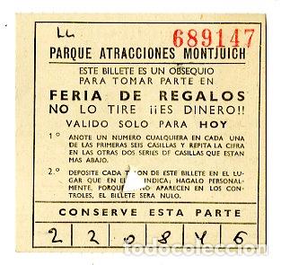 Documenti antichi: Entrada Parque Atracciones Montjuich