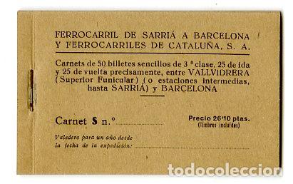 Documenti antichi: Billetes / Taco Completo Ferrocarriles S.B y F.C.C. / Carnet G N.2 - Ferrocarriles