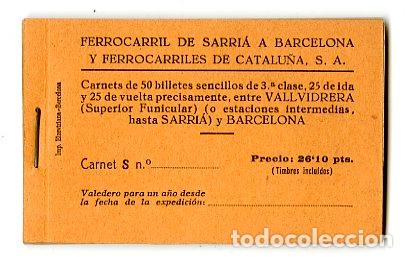 Documenti antichi: Billetes / Taco Completo Ferrocarriles S.B y F.C.C. / Carnet G N.1 - Ferrocarril