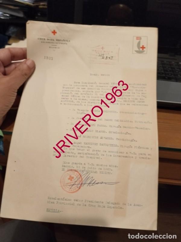 Documentos antiguos: MADRID, 1963, CRUZ ROJA, NOMBRAMIENTO MEDICOS JEFES ADJUNTOS DISPENSARIO REINA VICTORIA DE SEVILLA