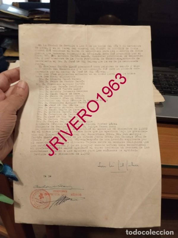 Documentos antiguos: SEVILLA, 1960, CRUZ ROJA, CURSILLOS DE SOCORRISMO EN EL CUERPO DE BOMBEROS