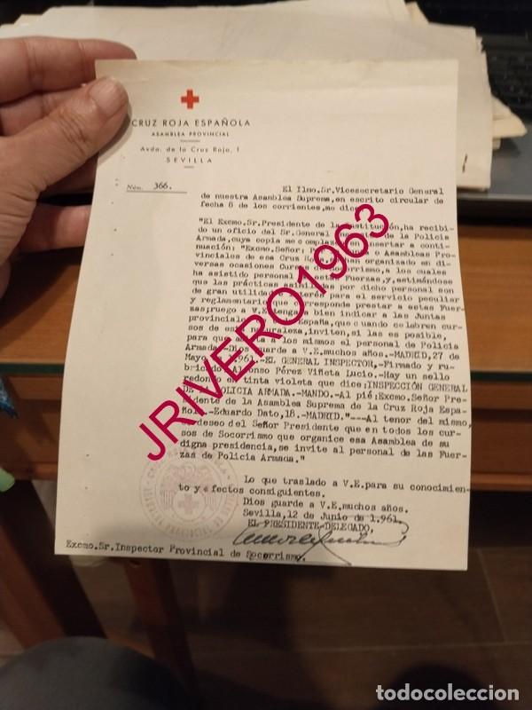Documentos antiguos: SEVILLA, 1961, CRUZ ROJA, CURSILLOS DE SOCORRISMO EN LA POLICIA ARMADA