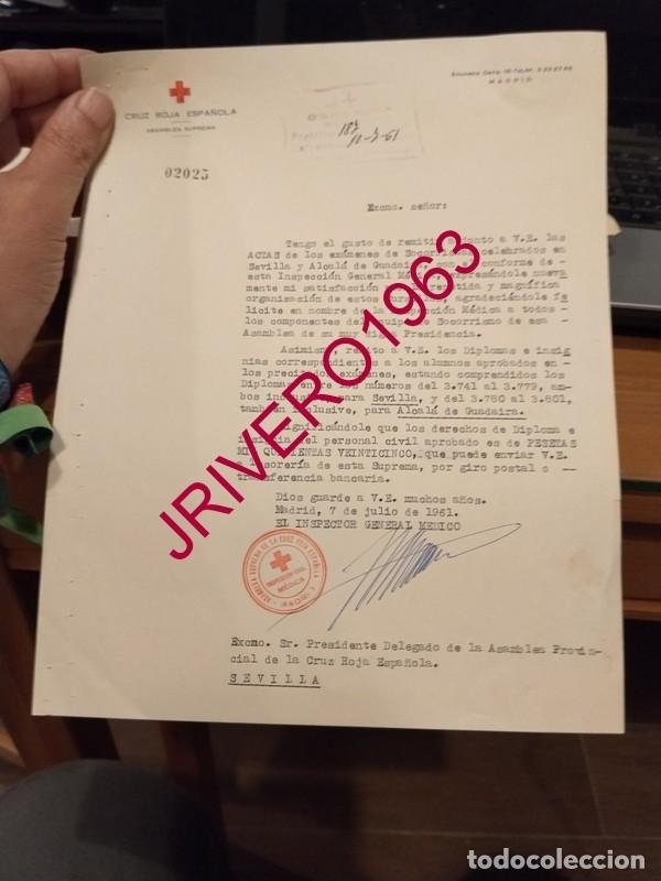 Documentos antiguos: SEVILLA, 1961, CRUZ ROJA, CURSILLOS DE SOCORRISMO EN ALCALA DE GUADAIRA