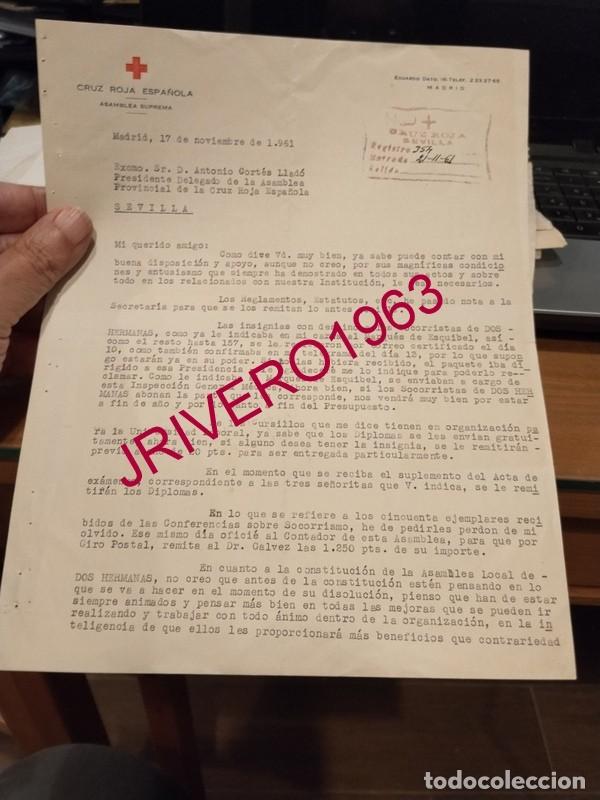Documentos antiguos: SEVILLA, 1961, CRUZ ROJA, CURSILLOS DE SOCORRISMO EN DOS HERMANAS