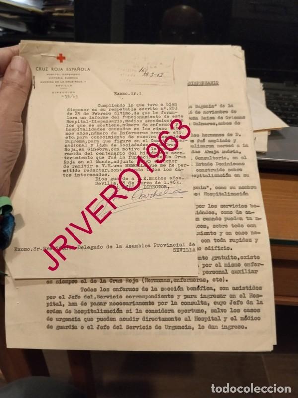 Documentos antiguos: SEVILLA, 1962, MEMORIA DEL HOSPITAL DISPENSARIO VICTORIA EUGENIA, CRUZ ROJA