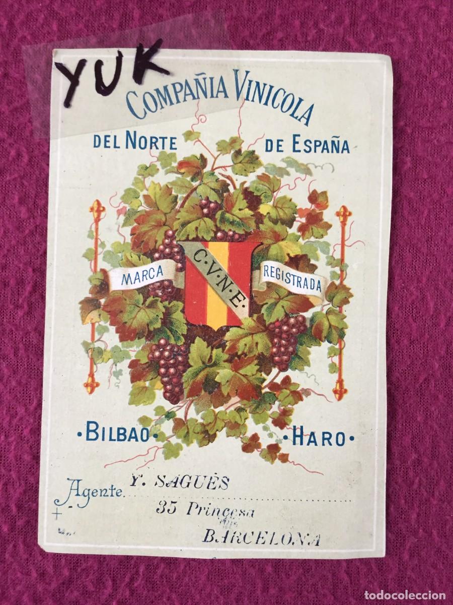 Documentos antiguos: Antigua tarjeta de representante de compa&ntilde;ia de vinos de bilbao HARO - A&ntilde;os 40