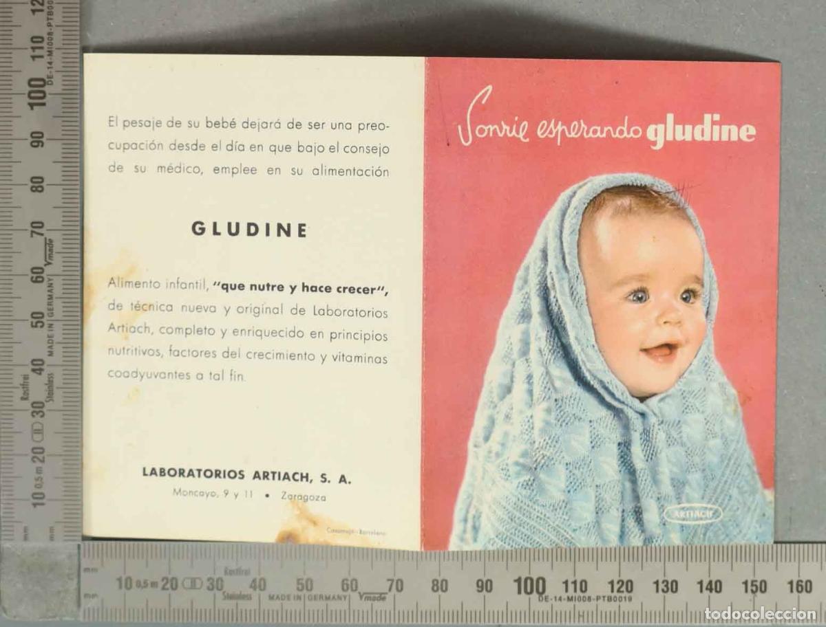 Documentos antiguos: DIPTICO. GLUDINE. CON LISTA PESAJE NI&Ntilde;O