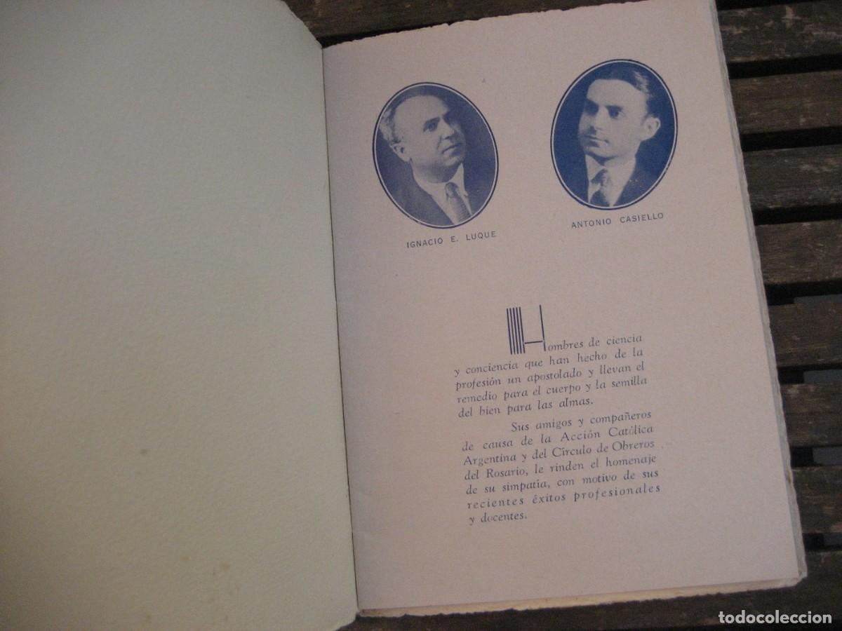 Documentos antiguos: Homenaje a los doctores Argentinos Ignacio E Luque y Antonio Casiello 1936