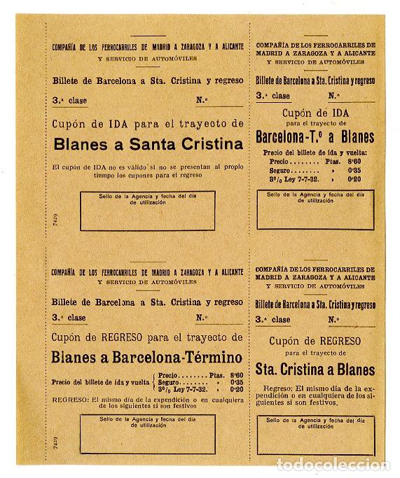 Documentos antiguos: Billetes Ferrocarriles Madrid A Zaragoza y a Alicante - Ferrocaril