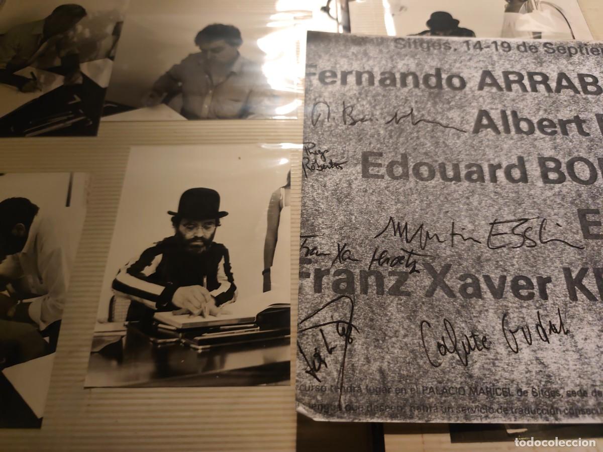 Documentos antiguos: Fotograf&iacute;as y firmas Curso Maricel Sitges 1981 Arrabal ,Boadella,Edpuard Bond etc Mendez pelayo teat