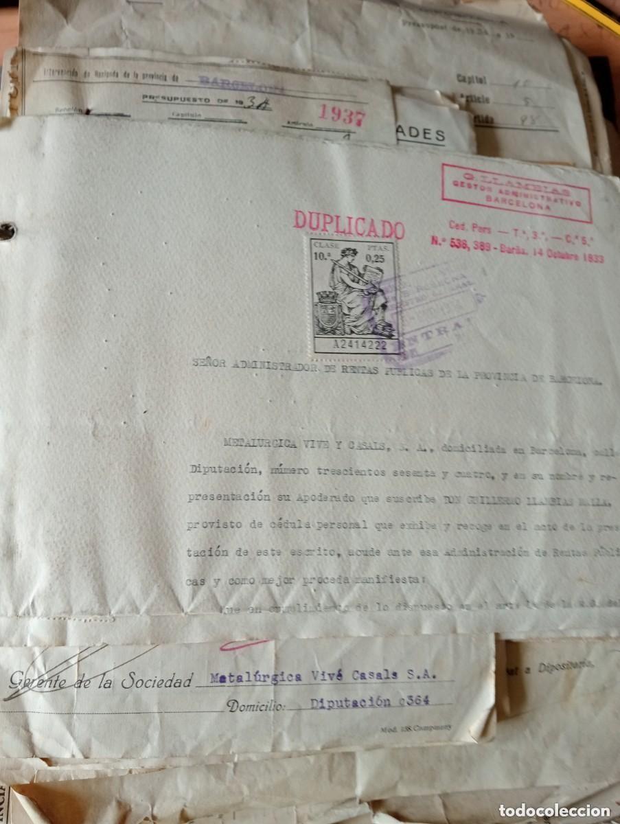 Documentos antiguos: EXTRAORDINARIO LOTE DE DOCUMENTACION D LA GUERRA CIVIL ESPA&Ntilde;OLA INDUSTRIA METALURGICA DE GUERRA UGT