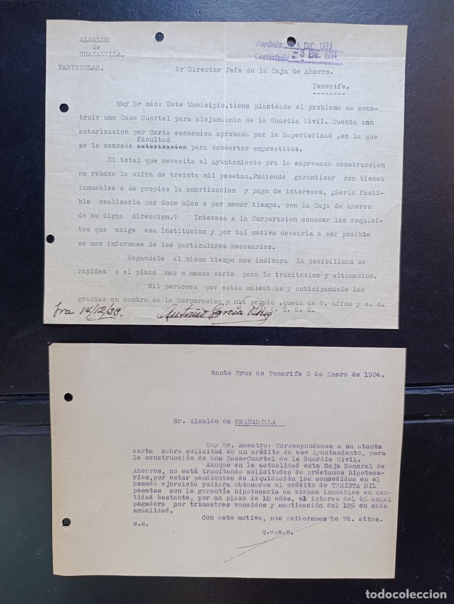 Documentos antiguos: SEGUNDA REPUBLICA. ALCALDE GRANADILLA(ANTONIO GARCIA OSORIO) CONSTRUIR CUARTEL GUARDIA CIVIL. 1934.
