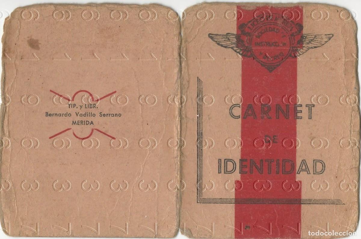 Documentos antiguos: 1940 MERIDA LICEO CARNET ADOLFO REY CANAL B41