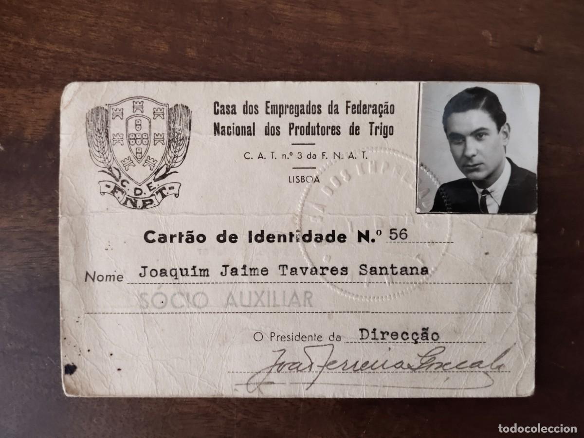 Documentos antiguos: Portugal. Carnet Empleado Federaci&oacute;n Nacional de Productores de Trigo. 1949.