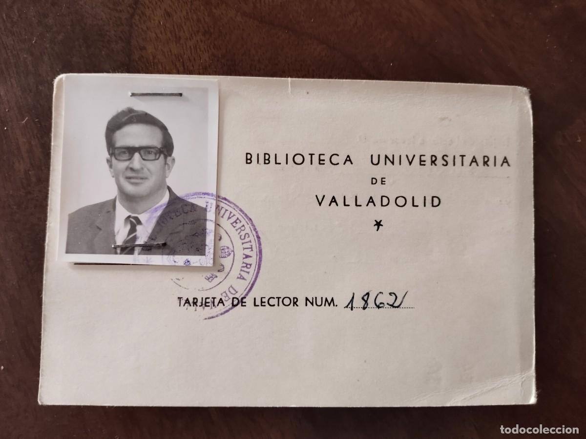 Documentos antiguos: Carnet Biblioteca Universitaria de Valladolid. A&ntilde;o 1968.