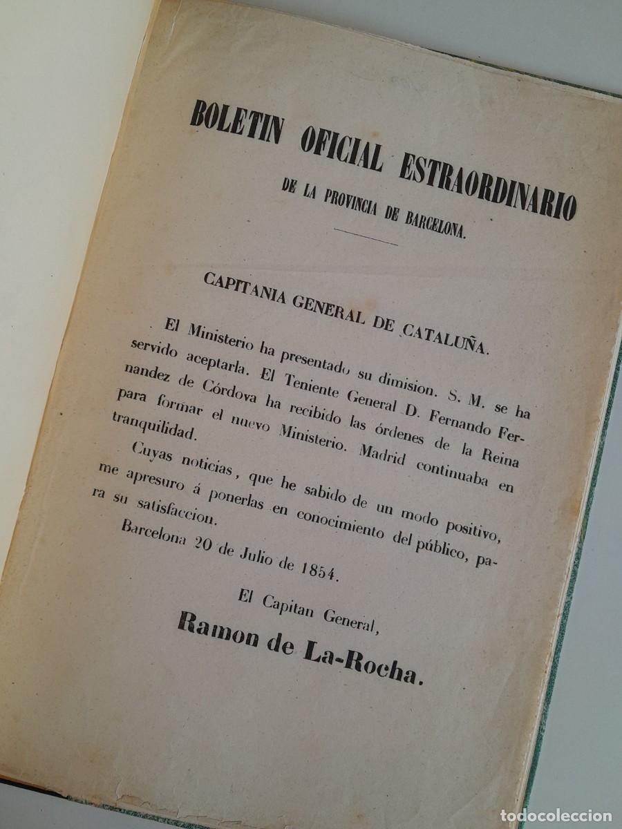 Documentos antiguos: COMUNICADO DIMISI&Oacute;N CAPITAN&Iacute;A GENERAL DE CATALU&Ntilde;A - BOLET&Iacute;N OFICIAL PROVINCIA DE BARCELONA (1854)