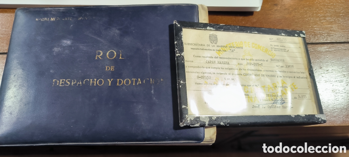 Documentos antiguos: Rol de despacho y dotaci&oacute;n y certificado a&ntilde;o 1974