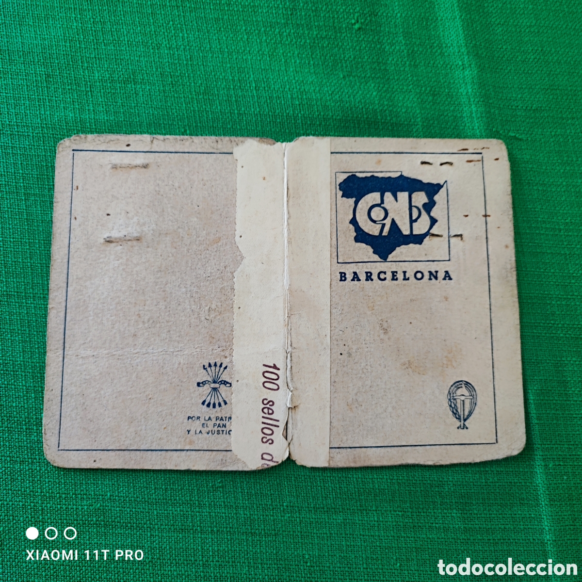 Documentos antiguos: Carnet C.N.S, actor ( guerra civil espa&ntilde;ola ) 1939.