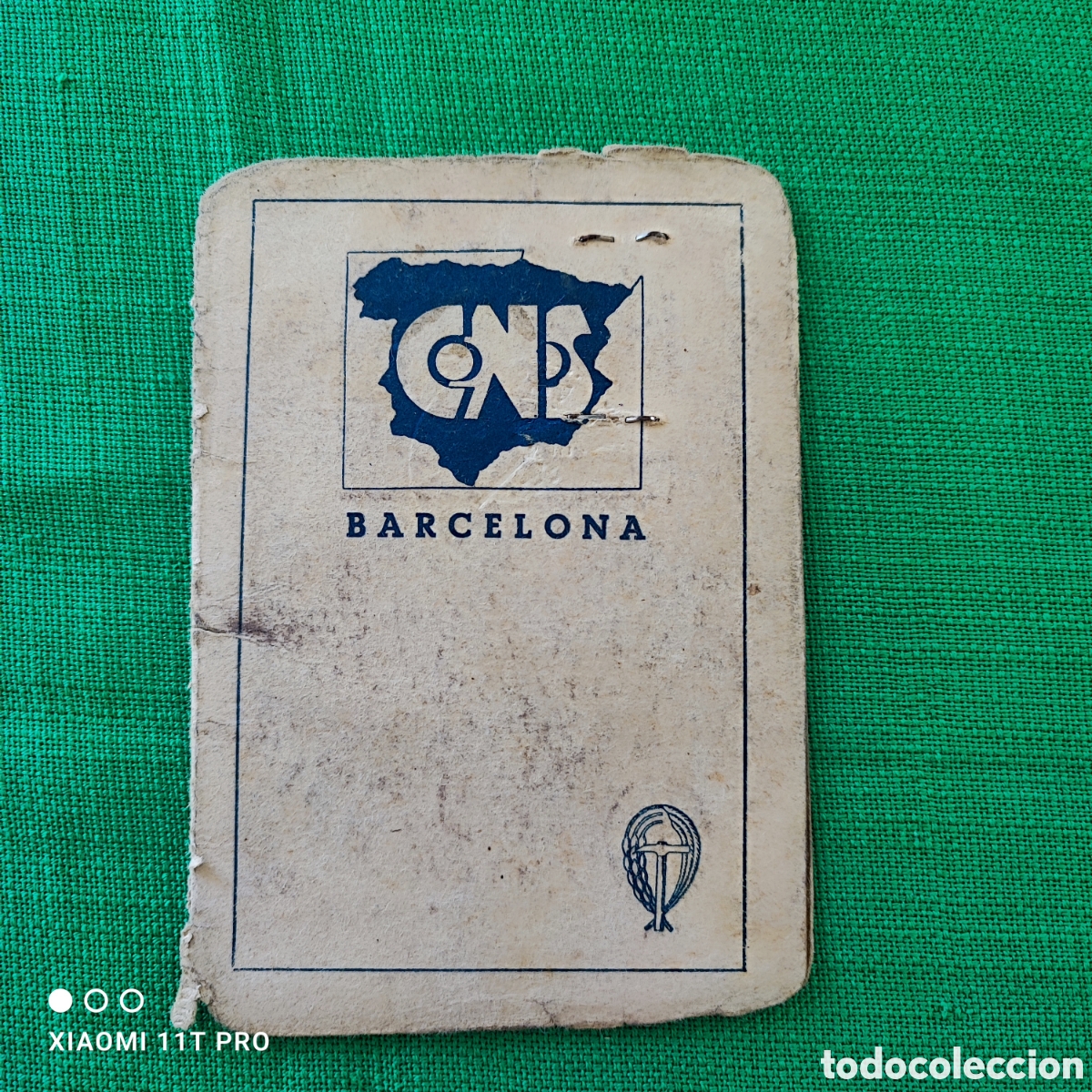 Documentos antiguos: Carnet C.N.S. contable ( guerra civil espa&ntilde;ola ) 1939.