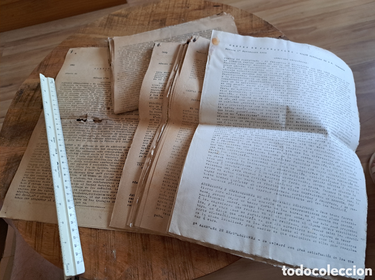 Documentos antiguos: Jml Lote decenas Cartas de Forestales. Ingenieros montes. MADARIAGA, FRANCO, Zaragoza, Murcia 1908-9