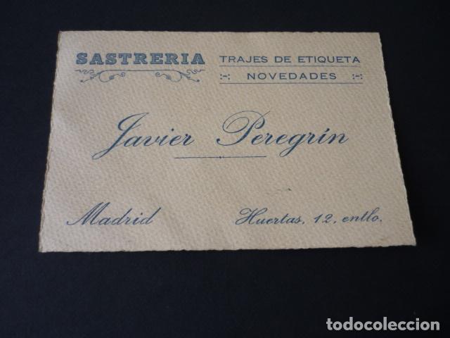 Alte Dokumente: MADRID JAVIER PEREGRIN SASTRERIA TARJETA COMERCIAL