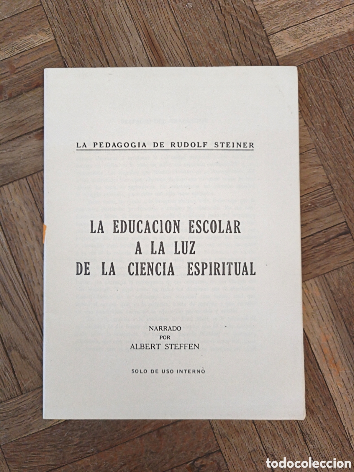 Documentos antiguos: La educaci&oacute;n escolar a la luz de la ciencia espiritual