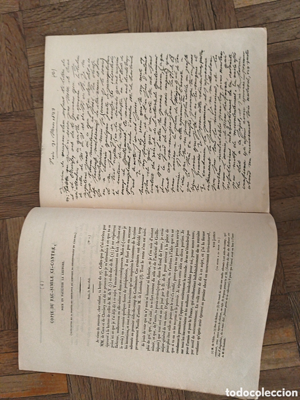 Documentos antiguos: Facsimil: Fac Simile de Trois Lettres - Foto 3
