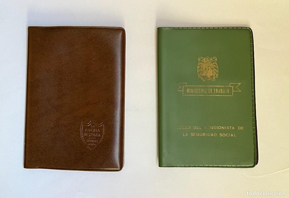Documentos antiguos: LOTE 2 ANTIGUAS FUNDAS LA PATRIA HISPANA SEGUROS Y MINISTERIO DE TRABAJO