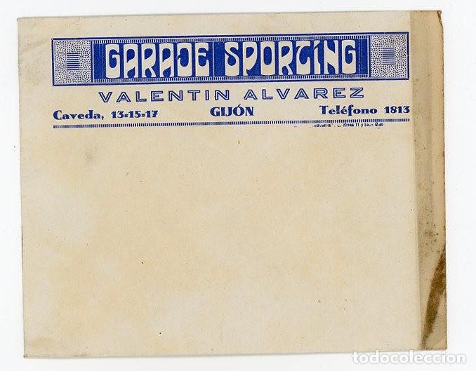 Documentos antiguos: ANTIGUO SOBRE GARAJE SPORTING. GIJON. ASTURIAS