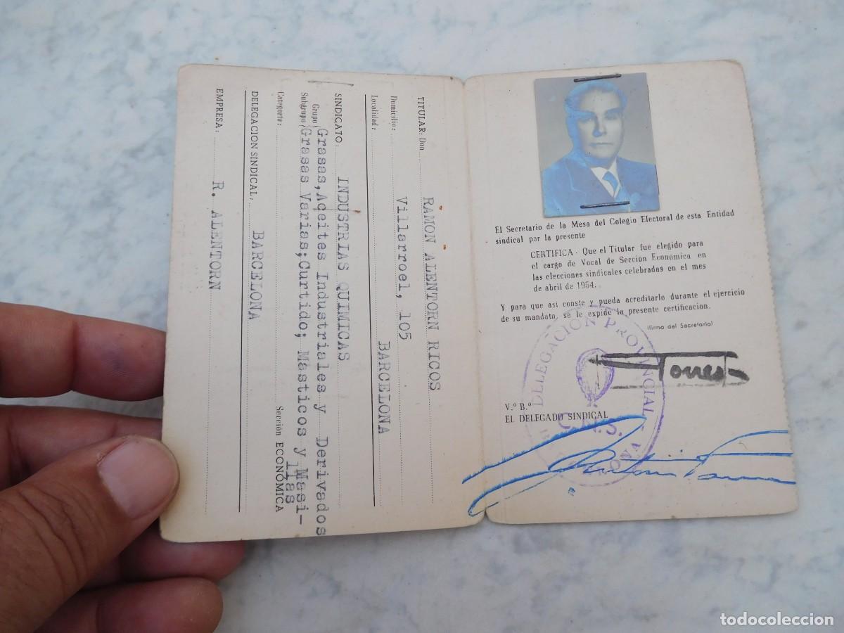Documentos antiguos: Carnet de C.N.S. A&ntilde;o 1954 Falange - Foto 2
