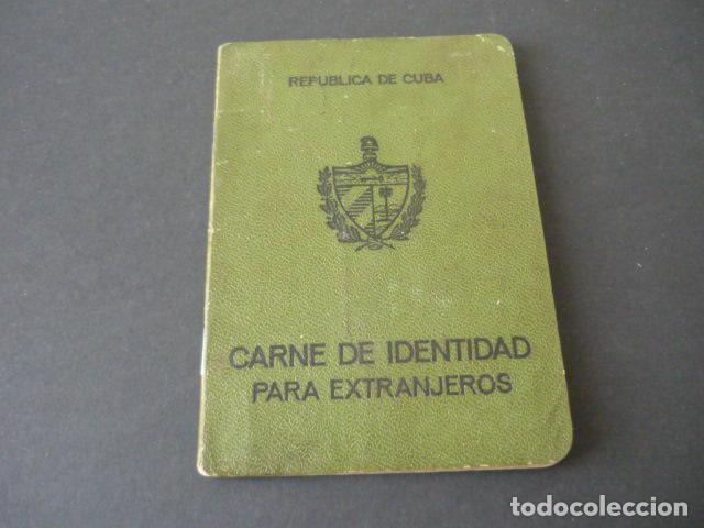 Documentos antiguos: REPUBLICA DE CUBA CARNET DE IDENTIDAD PARA EXTRANJEROS - Foto 1