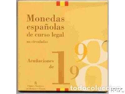 Documentos antiguos: CARTERA SET OFICIAL 1998 PESESTAS FNMT ESPA&Ntilde;A 8 MONEDAS ORIGINAL