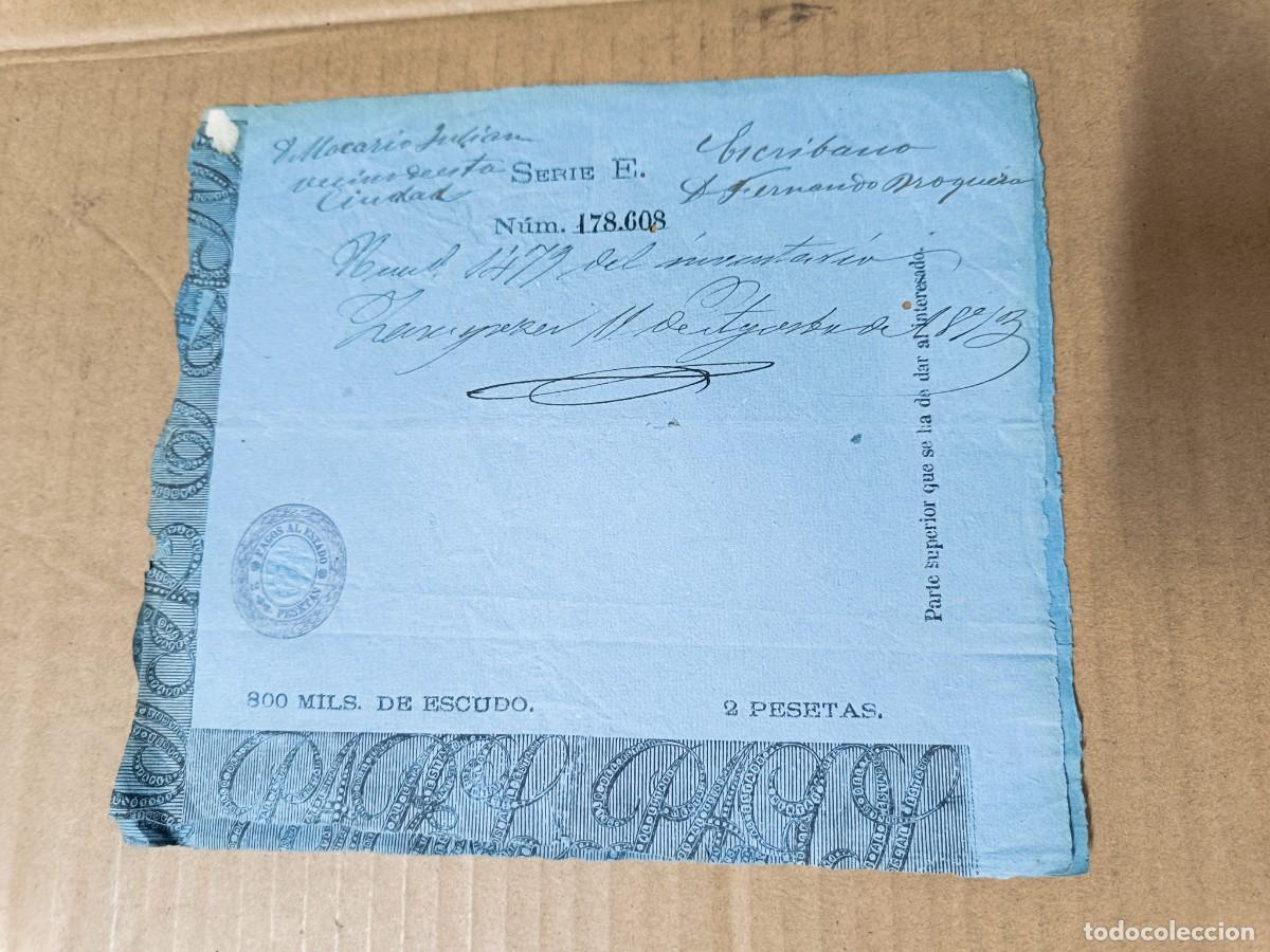 Documents Anciens: ANTIGUOS DOS DOCUMENTOS DE PAGOS AL ESTADO DE 1873, ZARAGOZA, A IDENTIFICAR P22