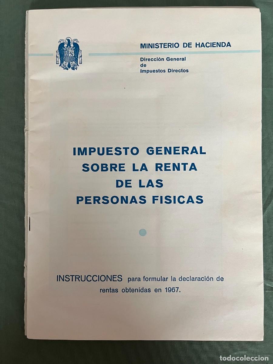 Documentos antiguos: INSTRUCCIONES IMPUESTO SOBRE LA RENTA 1967