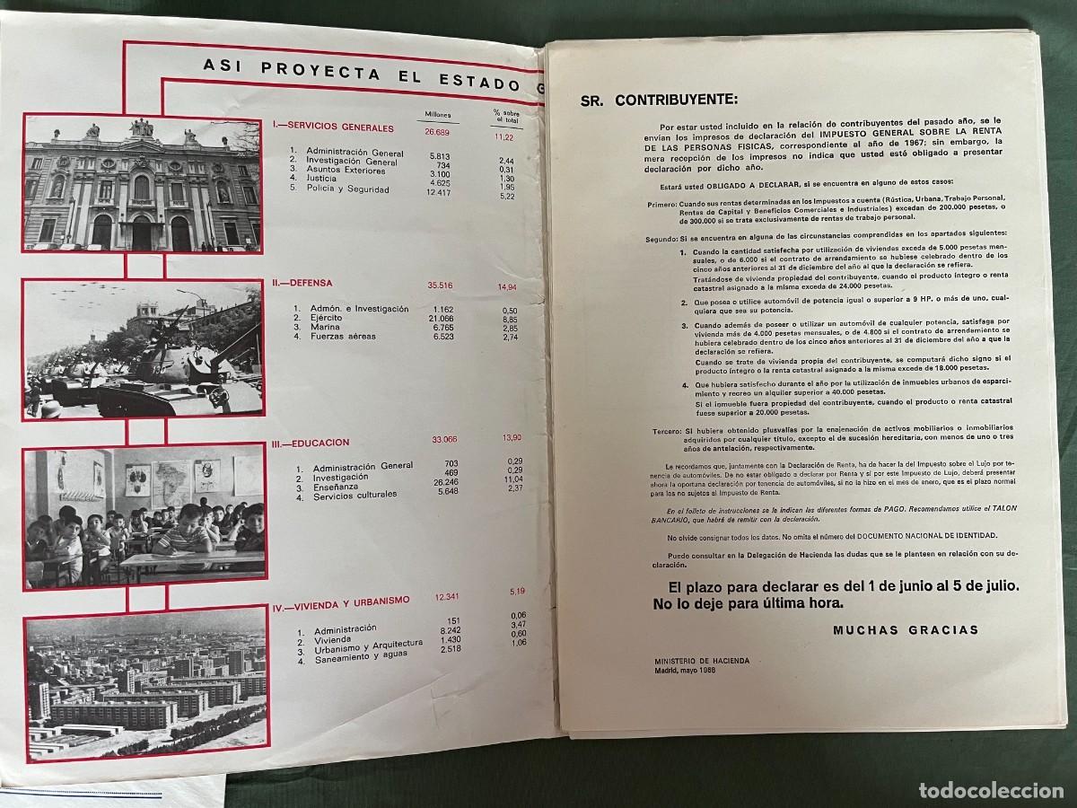 Documentos antiguos: INSTRUCCIONES IMPUESTO SOBRE LA RENTA 1967 - Foto 5