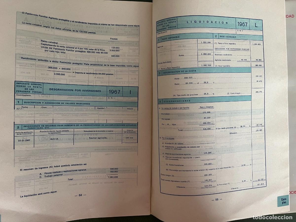 Documentos antiguos: INSTRUCCIONES IMPUESTO SOBRE LA RENTA 1967 - Foto 6