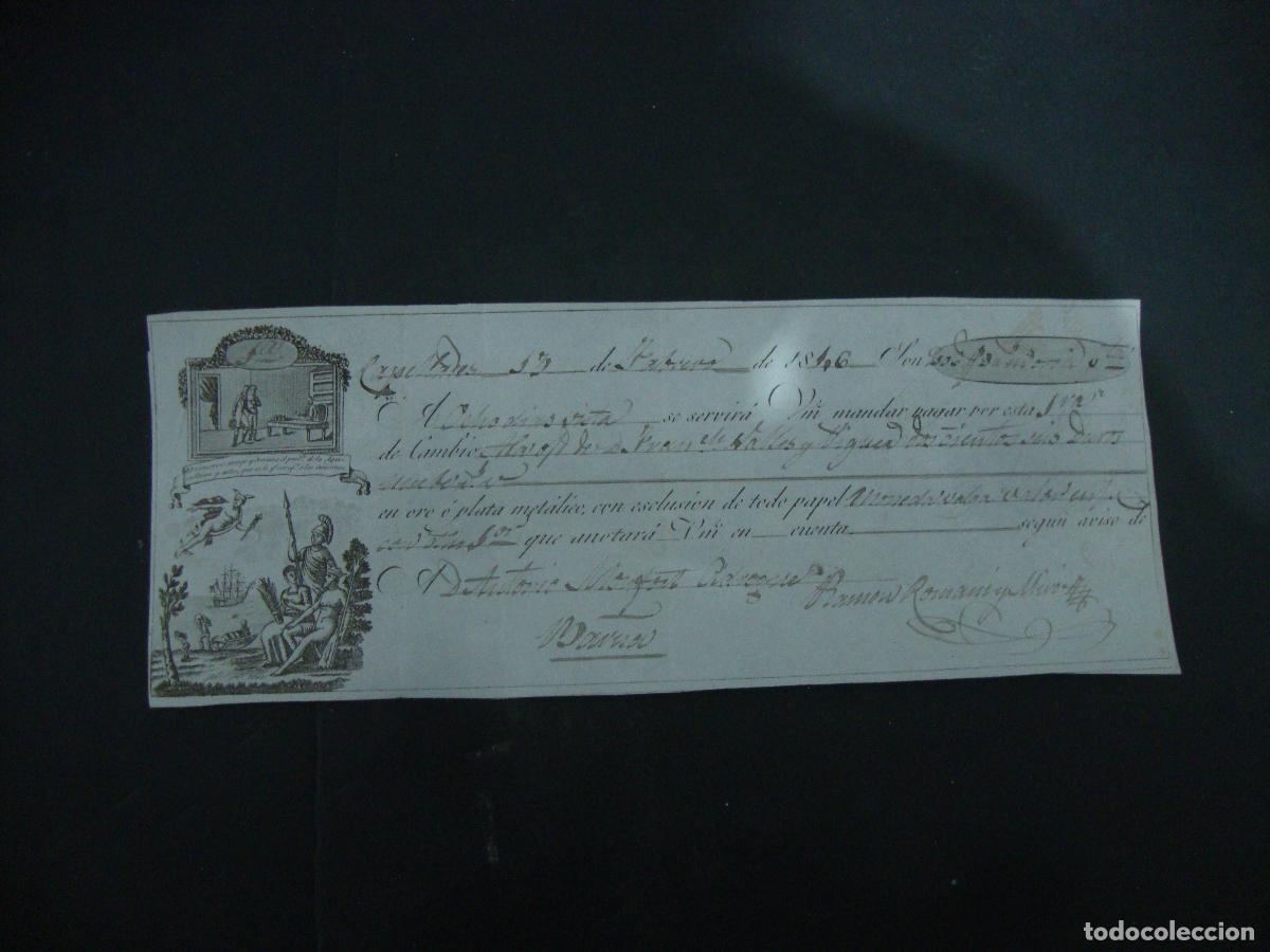 Documentos antiguos: LETRA DE CAMBIO 1846