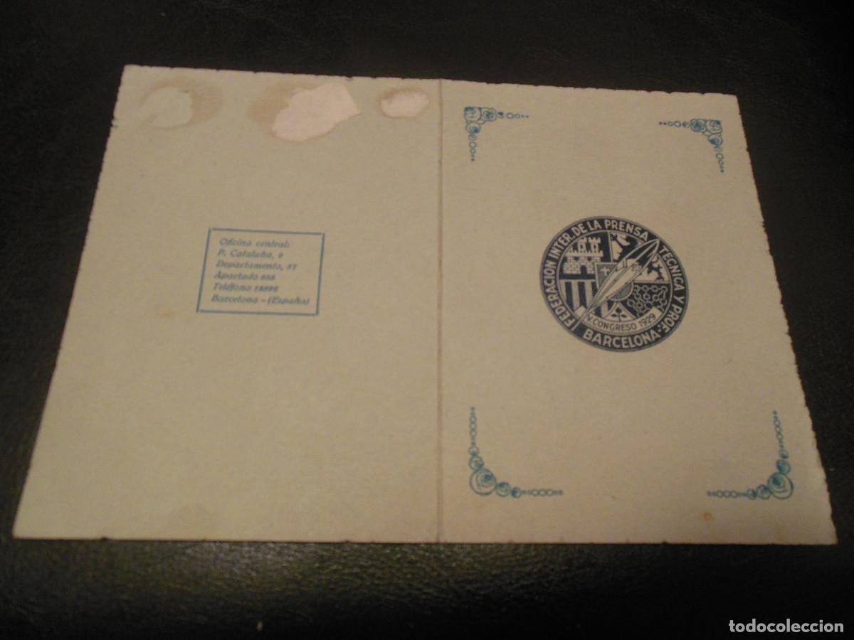 Documentos antigos: 1929 CARNET V CONGRESO INTERNACIONAL DE LA PRENSA T&Eacute;CNICA Y PROFESIONAL BARCELONA MADRID SEVILLA