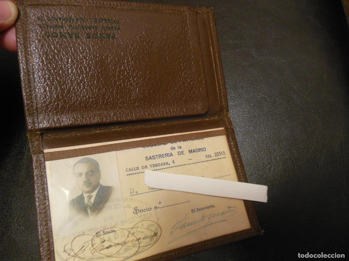 Documentos antiguos: CARNET SOCIEDAD DE PATRONOS DE LA SASTERIA DE MADRID MODA